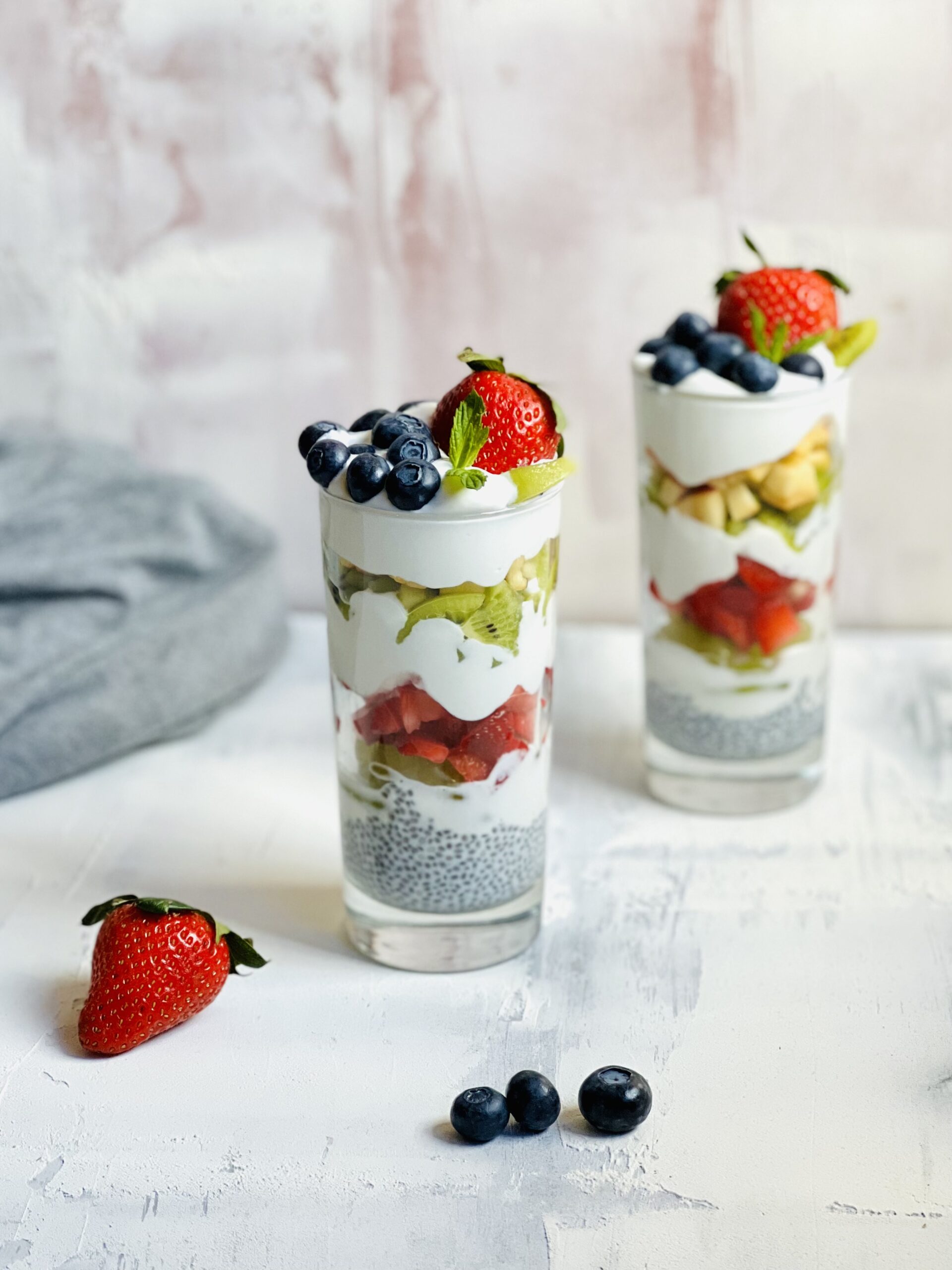 Quick Chia Seed Fruit Parfait